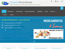 Tablet Screenshot of consorcioparanasaude.com.br